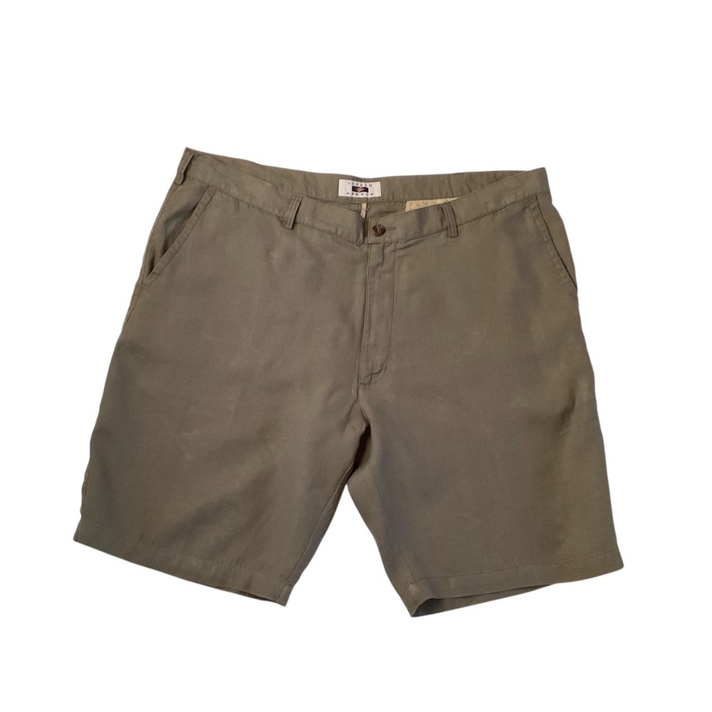 Joseph Abboud Men’s 100% Linen Shorts Sz 42 Green Golf Athleisure Travel Casual